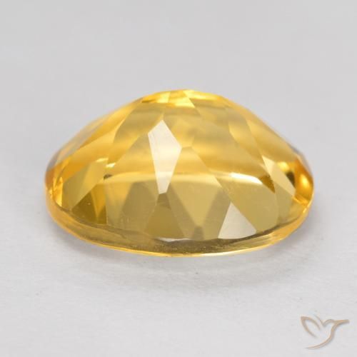 Citrine Gemstone in 12 x 10 mm (calibrated) Size for Sale, Citrine Stone in Medium-Dark Golden Color