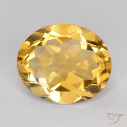 3.98ct Natural Medium Golden Citrine, Oval, VVS