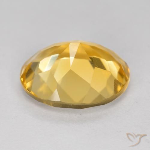 Citrine Gemstone in 12 x 10 mm (calibrated) Size for Sale, Citrine Stone in Medium Golden Color
