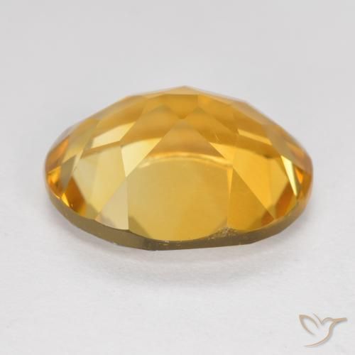 Citrine Gemstone in 12 x 10 mm (calibrated) Size for Sale, Citrine Stone in Dark Golden Color