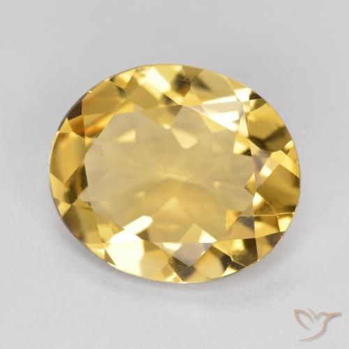 3.16 ct Golden Citrine Stone, Natural Citrine in Oval Facet Shape for Sale