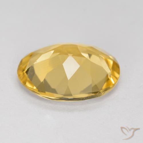 Citrine Gemstone in 12 x 10 mm (calibrated) Size for Sale, Citrine Stone in Gold Color