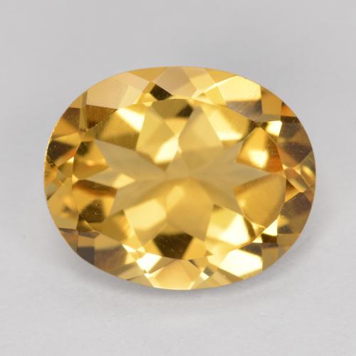 Medium-Dark Golden Citrine Gem - 4.1ct Oval Facet (ID: 562908)