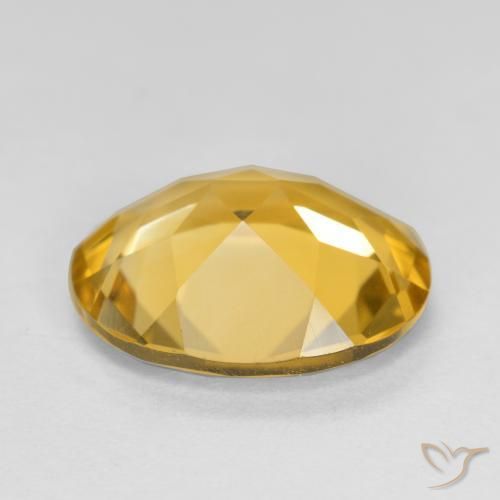 Citrine Gemstone in 12 x 10 mm (calibrated) Size for Sale, Citrine Stone in Dark Golden Color