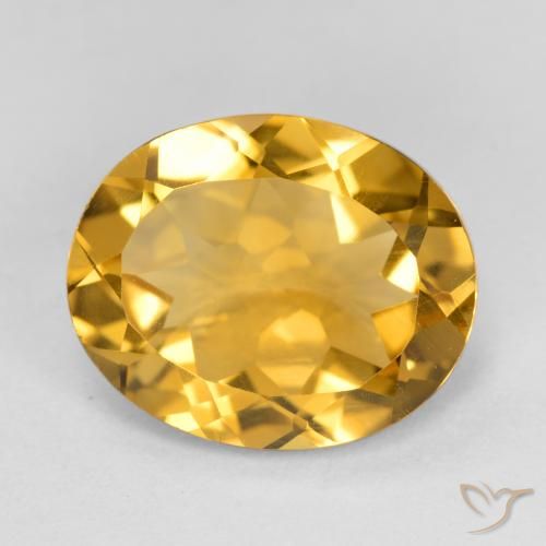3.80ct Natural Medium-Dark Golden Citrine, Oval, VVS-VS