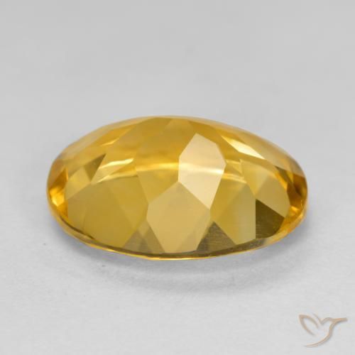Citrine Gemstone in 12 x 10 mm (calibrated) Size for Sale, Citrine Stone in Medium-Dark Golden Color