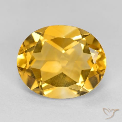 4.10ct Natural Golden Citrine, Oval, VVS-VS