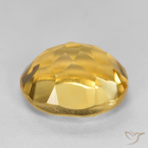 Citrine Gemstone in 12 x 10 mm (calibrated) Size for Sale, Citrine Stone in Gold Color