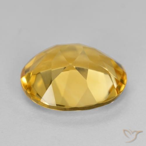 Citrine Gemstone in 12 x 10 mm (calibrated) Size for Sale, Citrine Stone in Medium Golden Color