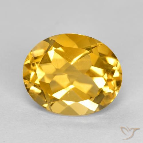 3.72ct Natural Deep Gold Citrine, Oval, VVS-VS