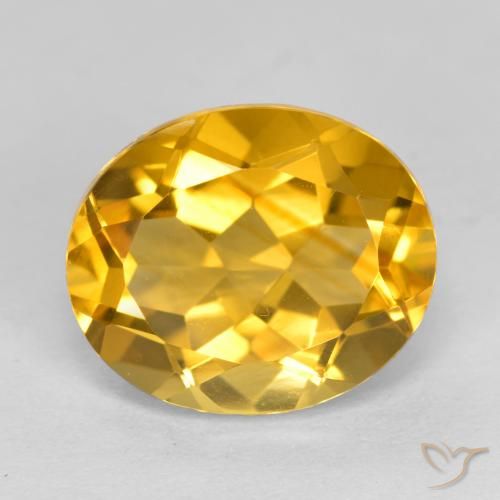 4.67ct Natural Deep Gold Citrine, Oval, VVS-VS