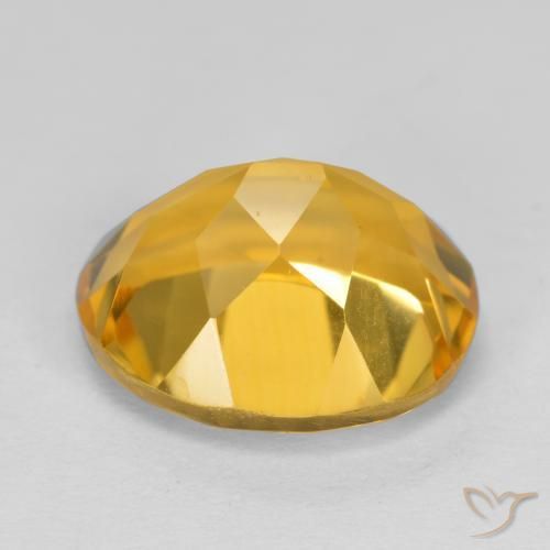 Citrine Gemstone in 12 x 10 mm (calibrated) Size for Sale, Citrine Stone in Deep Gold Color