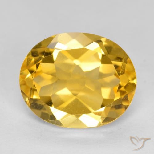 4.77ct Natural Golden Citrine, Oval, VVS-VS