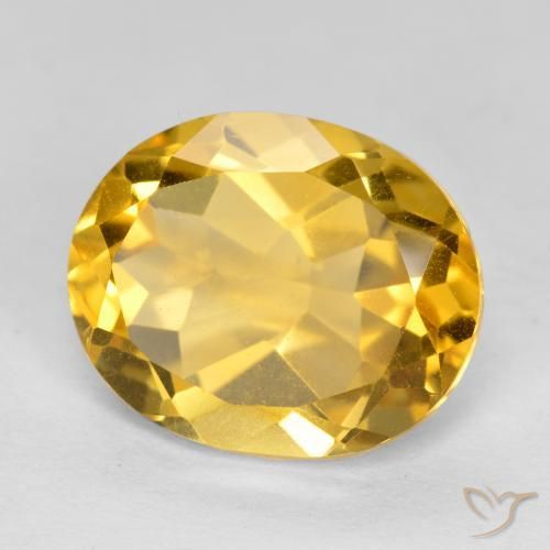 4.77 ct Golden Citrine Stone, Natural Citrine in Oval Facet Shape for Sale