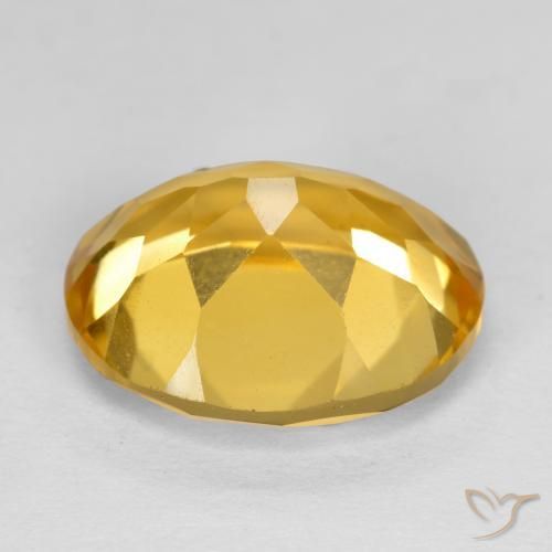 Citrine Gemstone in 12 x 10 mm (calibrated) Size for Sale, Citrine Stone in Golden Color