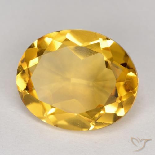 4.01 ct Golden Citrine Stone, Natural Citrine in Oval Facet Shape for Sale