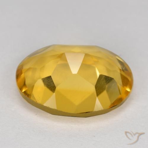 Citrine Gemstone in 12 x 10 mm (calibrated) Size for Sale, Citrine Stone in Golden Color