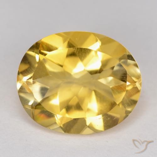 4.28ct Natural Medium Golden Citrine, Oval, VS