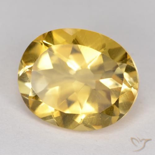 4.28 ct Golden Citrine Stone, Natural Citrine in Oval Facet Shape for Sale