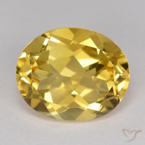 4.70ct Natural Medium Golden Citrine, Oval, VS