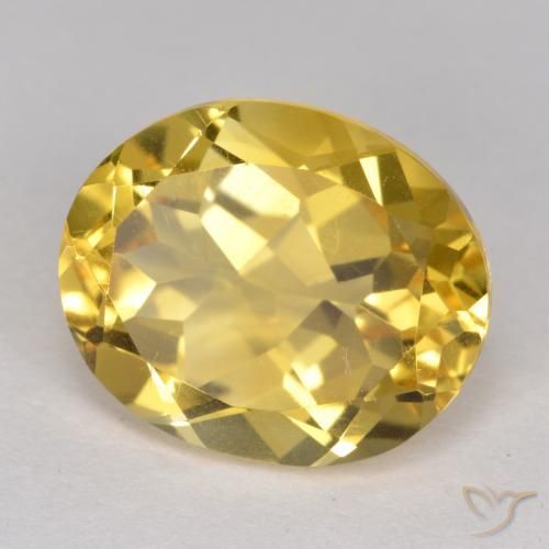 4.70 ct Golden Citrine Stone, Natural Citrine in Oval Facet Shape for Sale