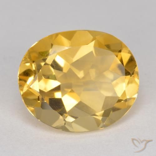 4.13 ct Golden Citrine Stone, Natural Citrine in Oval Facet Shape for Sale