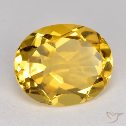 4.34 ct Golden Citrine Stone, Natural Citrine in Oval Facet Shape for Sale