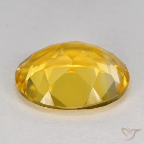 Citrine Gemstone in 12 x 10 mm (calibrated) Size for Sale, Citrine Stone in Medium Golden Color