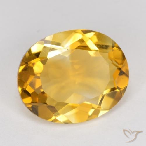 4.11 ct Golden Citrine Stone, Natural Citrine in Oval Facet Shape for Sale