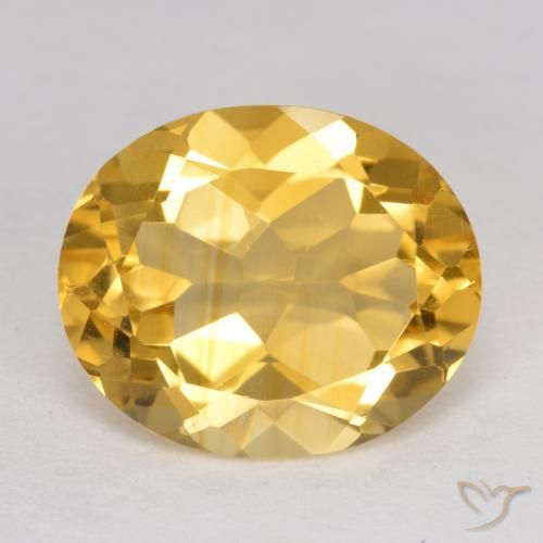 4.14ct Natural Golden Orange Citrine, Oval, VS