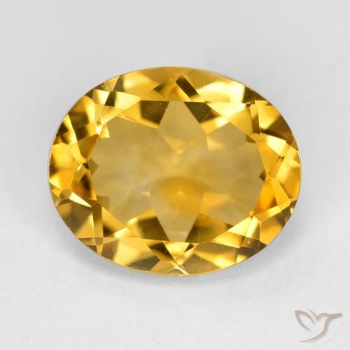 3.85ct Natural Golden Orange Citrine, Oval, VS