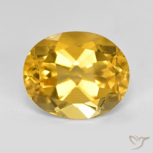 4.76ct Natural Deep Golden Orange Citrine, Oval, VS