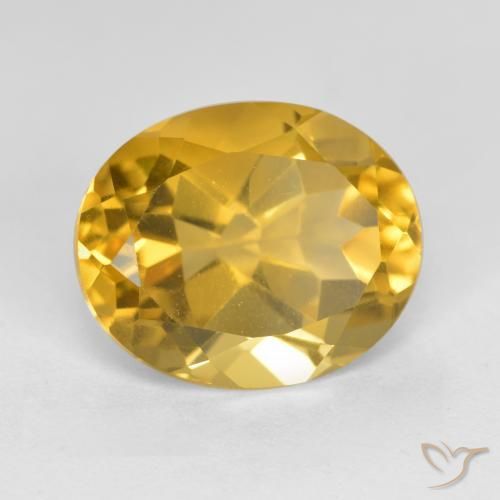 4.76 ct Golden Citrine Stone, Natural Citrine in Oval Facet Shape for Sale