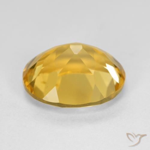 Citrine Gemstone in 12 x 10 mm (calibrated) Size for Sale, Citrine Stone in Deep Golden Orange Color