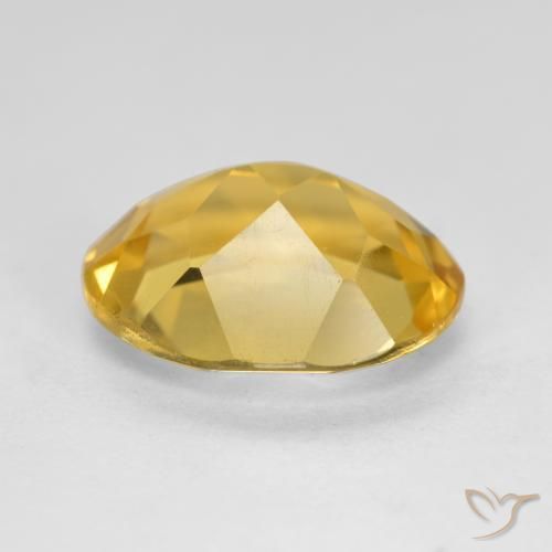 Citrine Gemstone in 11.8 x 9.6 mm Size for Sale, Citrine Stone in Golden Orange Color