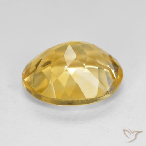 Citrine Gemstone in 12 x 10 mm (calibrated) Size for Sale, Citrine Stone in Medium Golden Color