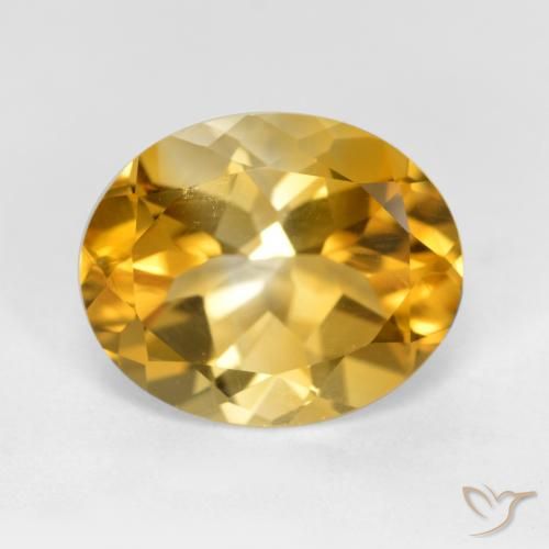 4.18ct Natural Deep Gold Citrine, Oval, VVS-VS