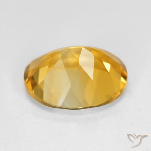 Citrine Gemstone in 12 x 10 mm (calibrated) Size for Sale, Citrine Stone in Deep Gold Color