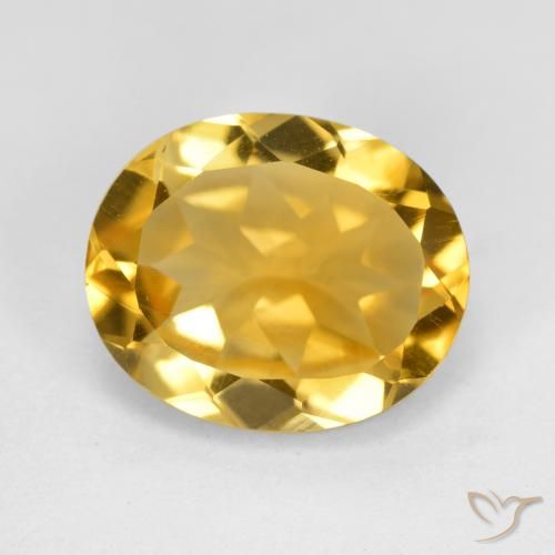 4.34ct Natural Deep Gold Citrine, Oval, VVS-VS