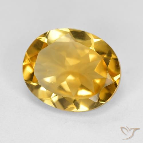 4.34 ct Golden Citrine Stone, Natural Citrine in Oval Facet Shape for Sale