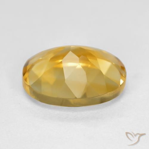 Citrine Gemstone in 12 x 10 mm (calibrated) Size for Sale, Citrine Stone in Deep Gold Color