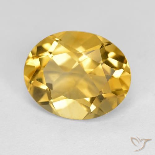 4.16 ct Golden Citrine Stone, Natural Citrine in Oval Facet Shape for Sale