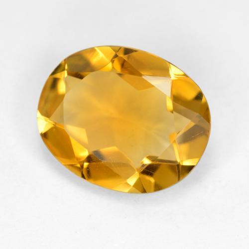 3.18 ct Golden Citrine Stone, Natural Citrine in Oval Facet Shape for Sale