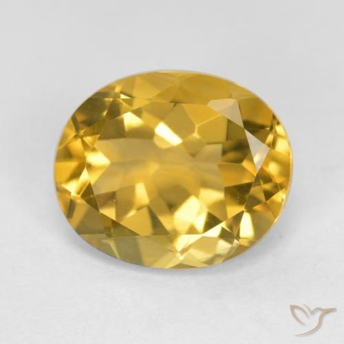 4.32ct Natural Golden Orange Citrine, Oval, VVS-VS