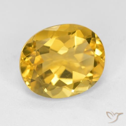4.32 ct Golden Citrine Stone, Natural Citrine in Oval Facet Shape for Sale