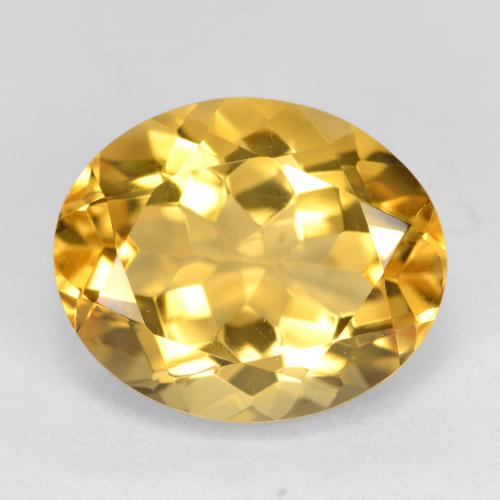 Deep Gold 黄水晶 Gem - 4.6ct 椭圆形切面 (ID: 565114)