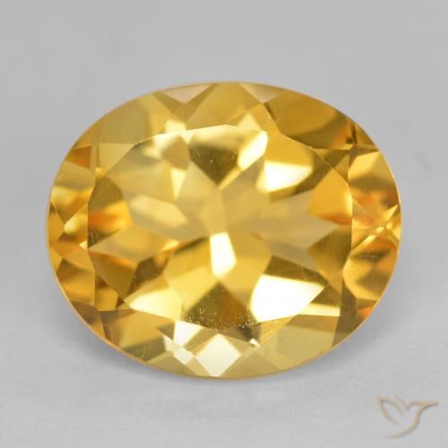 4.46ct Natural Golden Orange Citrine, Oval, VS