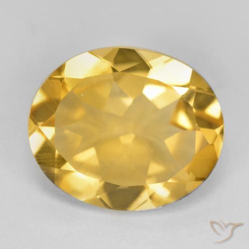 4.03ct Natural Medium Gold Citrine, Oval, VS