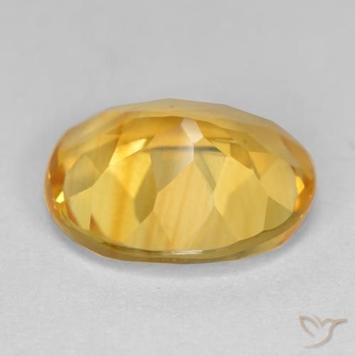 Citrine Gemstone in 12 x 10 mm (calibrated) Size for Sale, Citrine Stone in Gold Color