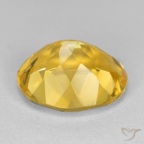 Citrine Gemstone in 12 x 10 mm (calibrated) Size for Sale, Citrine Stone in Golden Color